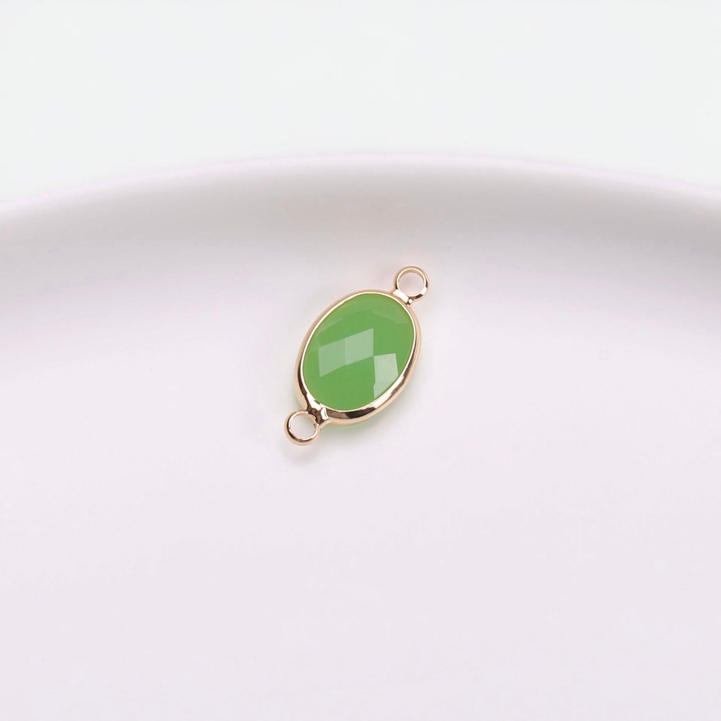 Birthstone charms, Ellipse Rhinestone Charms Pendants, 15-25mm, 100pcs