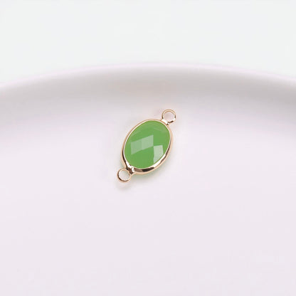 Birthstone charms, Ellipse Rhinestone Charms Pendants, 15-25mm, 100pcs