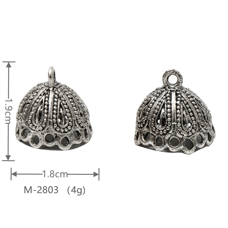 Larger Bail Caps Large Cone Caps, Metal Caps, 50pcs