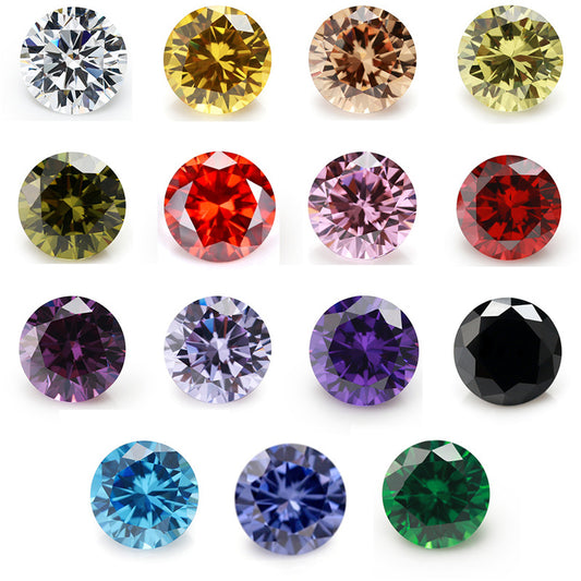 4-14mm,  Cubic Zircon Beads, Round ,50 pcs