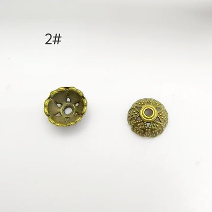 Antique Bronze Plated Filigree Flower Bead Caps, 50pcs