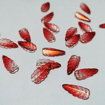 23mm Leaf Beads, Glass Beads, 400pcs