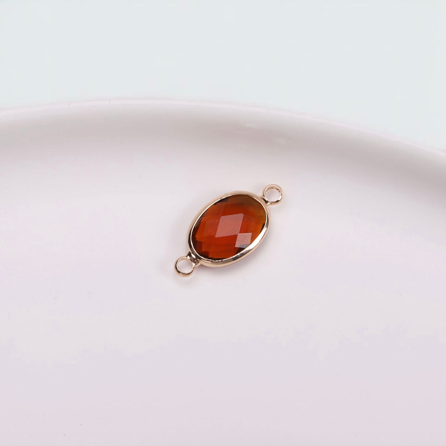 Birthstone charms, Ellipse Rhinestone Charms Pendants, 15-25mm, 100pcs