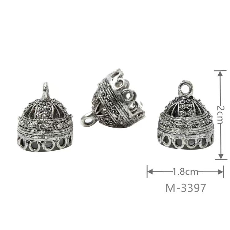 Larger Bail Caps Large Cone Caps, Metal Caps, 50pcs