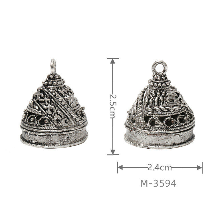 Larger Bail Caps Large Cone Caps, Metal Caps, 50pcs