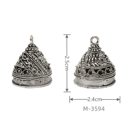 Larger Bail Caps Large Cone Caps, Metal Caps, 50pcs