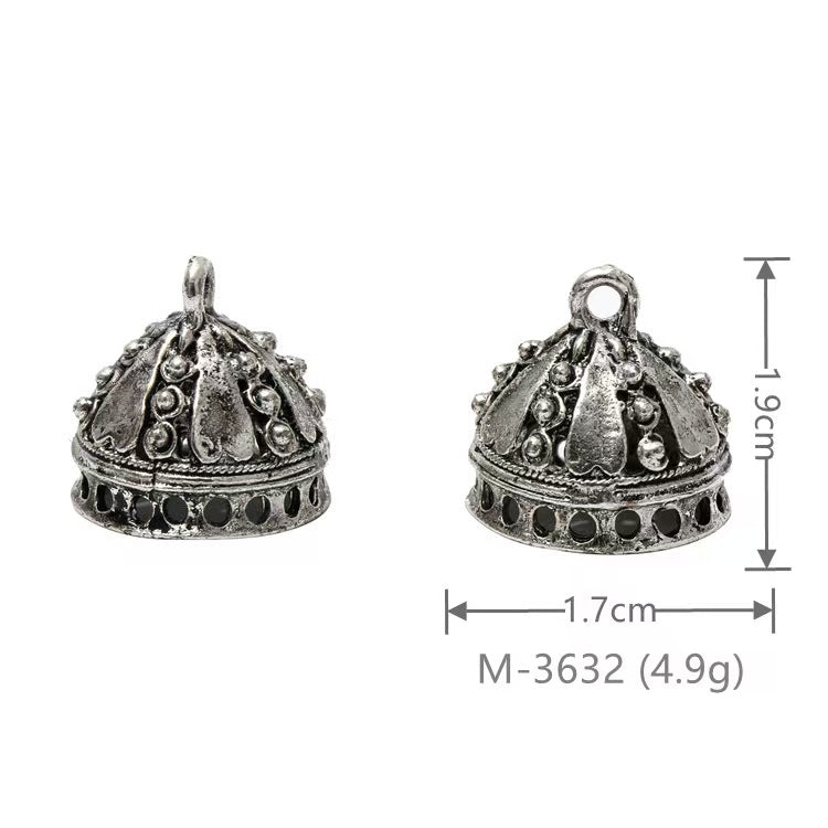 Larger Bail Caps Large Cone Caps, Metal Caps, 50pcs