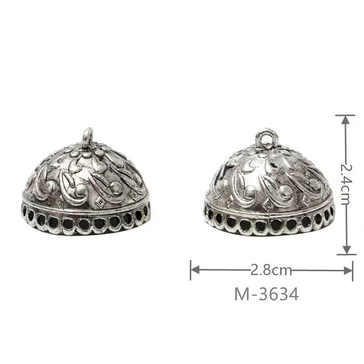 Larger Bail Caps Large Cone Caps, Metal Caps, 50pcs