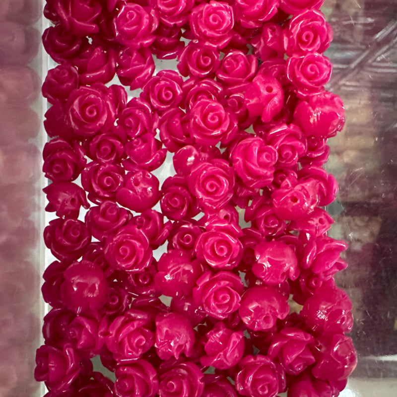 Shell powder flower beads, Shell Beads, Rose beads, Flower Beads, 6mm, 10mm 200pcs