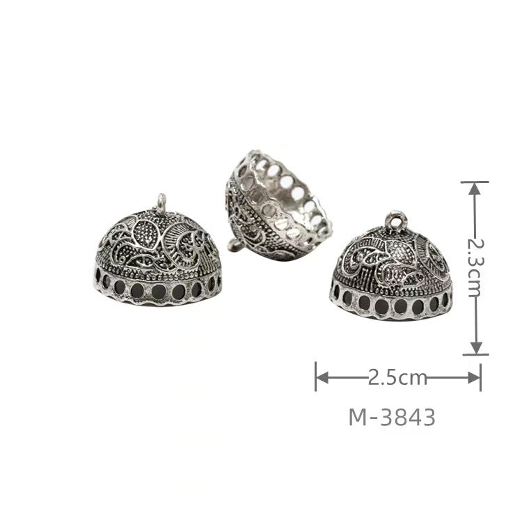 Larger Bail Caps Large Cone Caps, Metal Caps, 50pcs