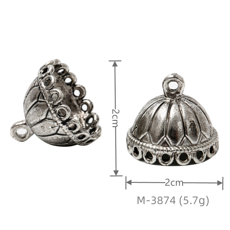 Larger Bail Caps Large Cone Caps, Metal Caps, 50pcs