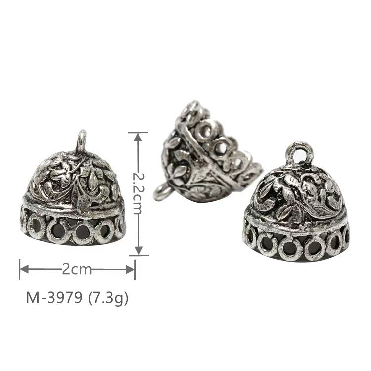 Larger Bail Caps Large Cone Caps, Metal Caps, 50pcs