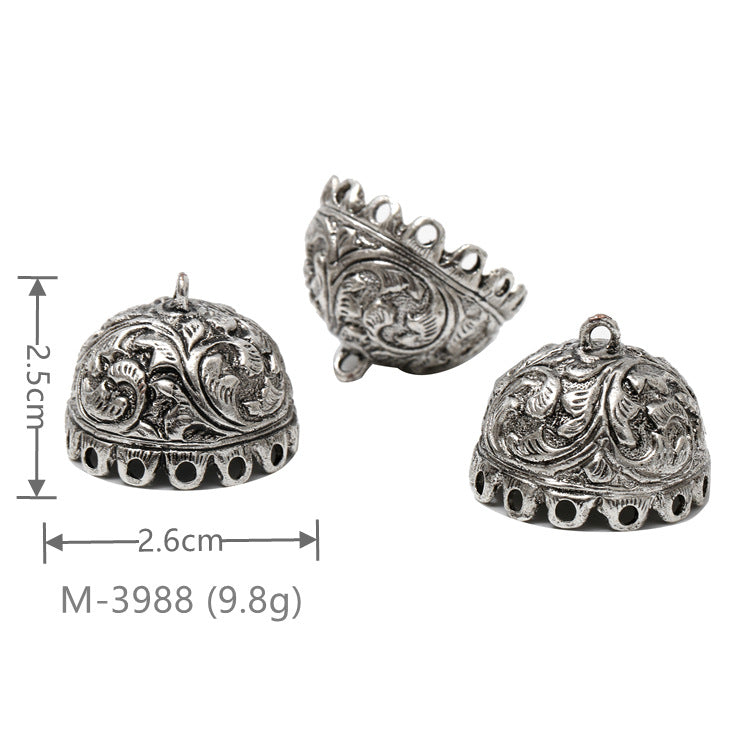 Larger Bail Caps Large Cone Caps, Metal Caps, 50pcs