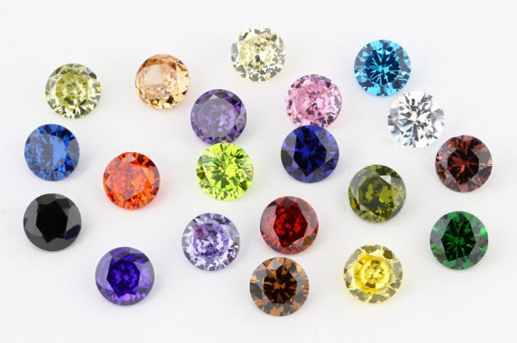 4-14mm,  Cubic Zircon Beads, Round ,50 pcs