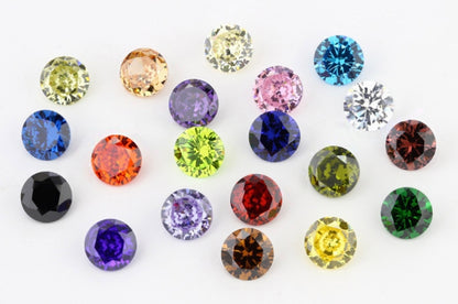 4-14mm,  Cubic Zircon Beads, Round ,50 pcs