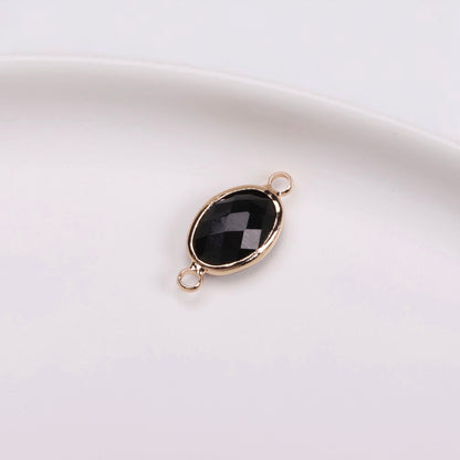 Birthstone charms, Ellipse Rhinestone Charms Pendants, 15-25mm, 100pcs