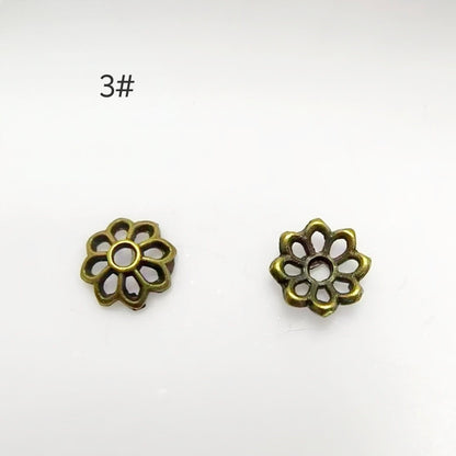 Antique Bronze Plated Filigree Flower Bead Caps, 50pcs