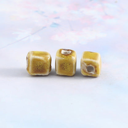 Ceramic Beads, Cube, 8mm,  200pcs