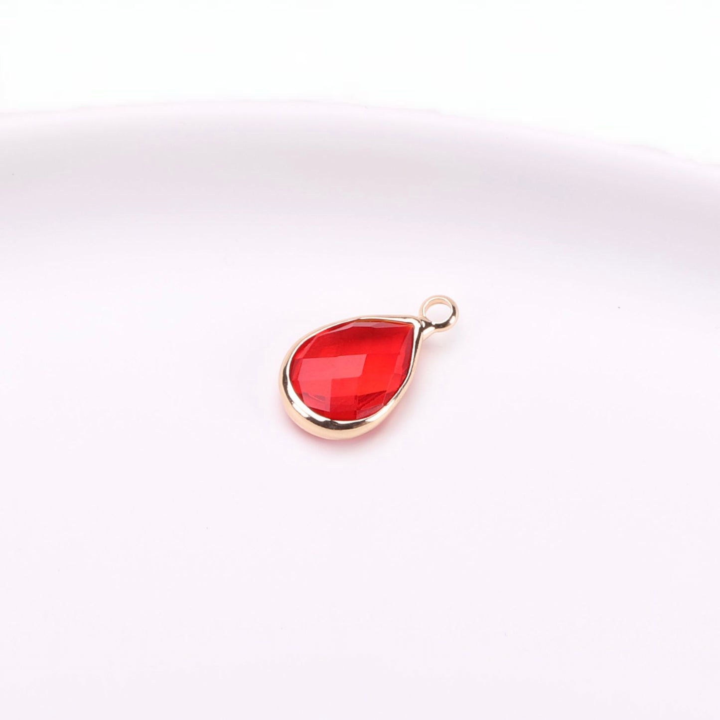 Birthstone charms, Teardoops Rhinestone Charms Pendants, 12-22mm, 100pcs
