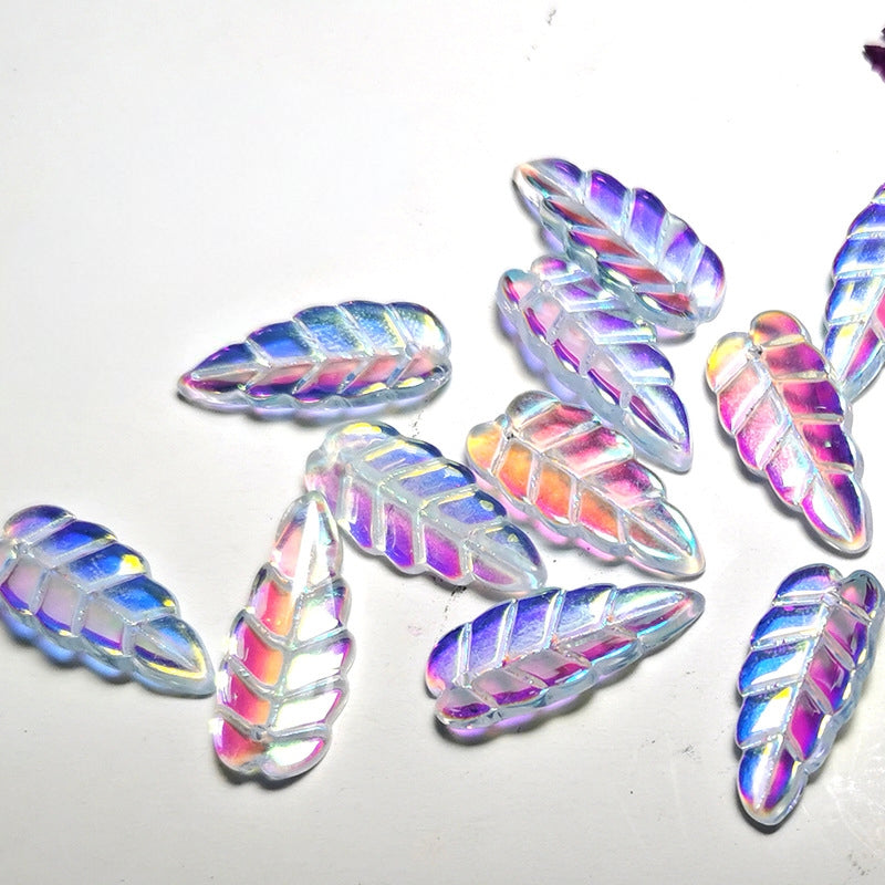 23mm Leaf Beads, Glass Beads, 400pcs