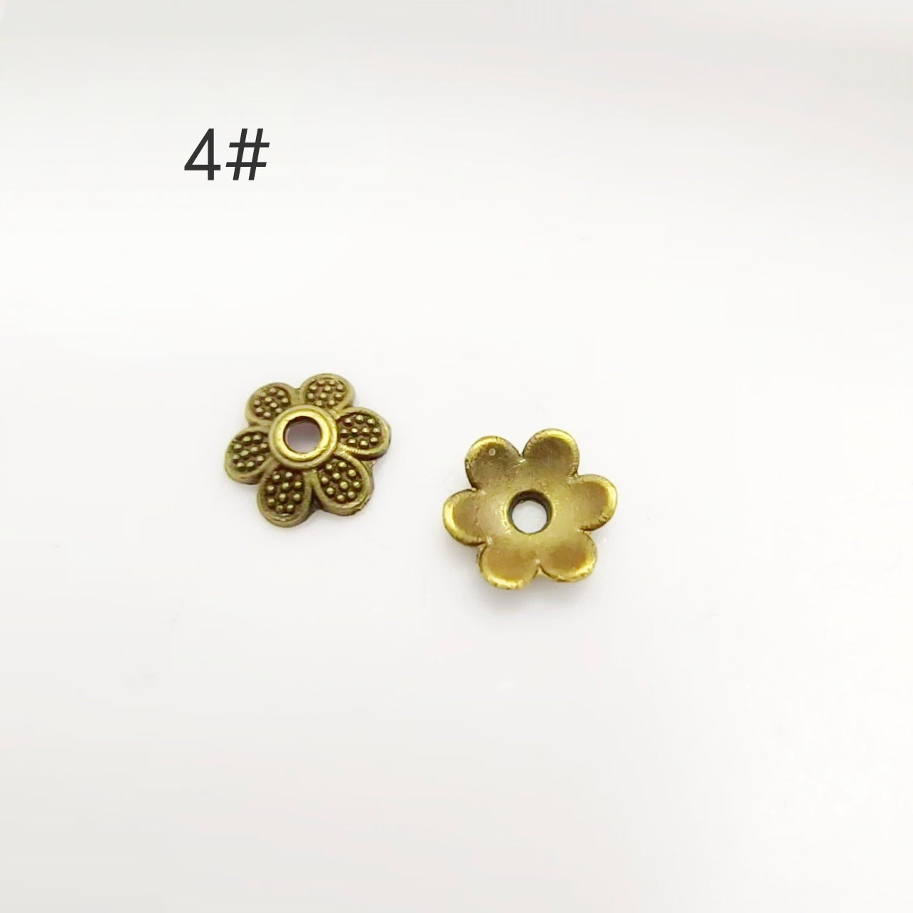 Antique Bronze Plated Filigree Flower Bead Caps, 50pcs