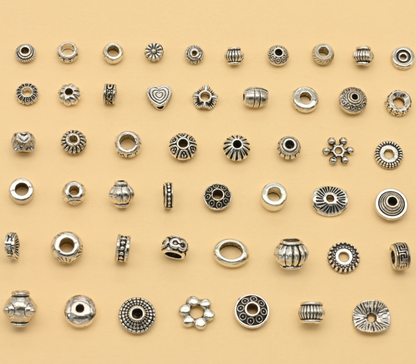 Antique Silver Spacer Beads, 100pcs