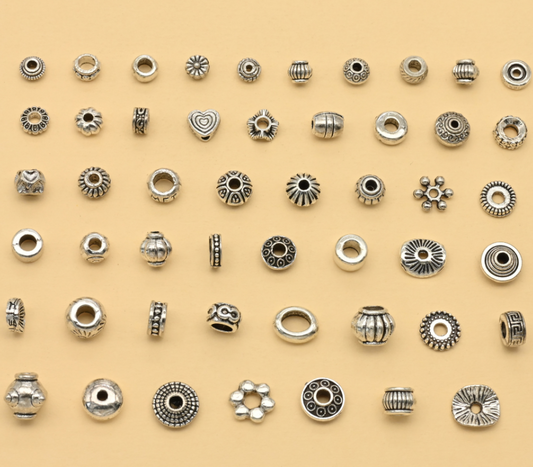 Antique Silver Spacer Beads, 100pcs