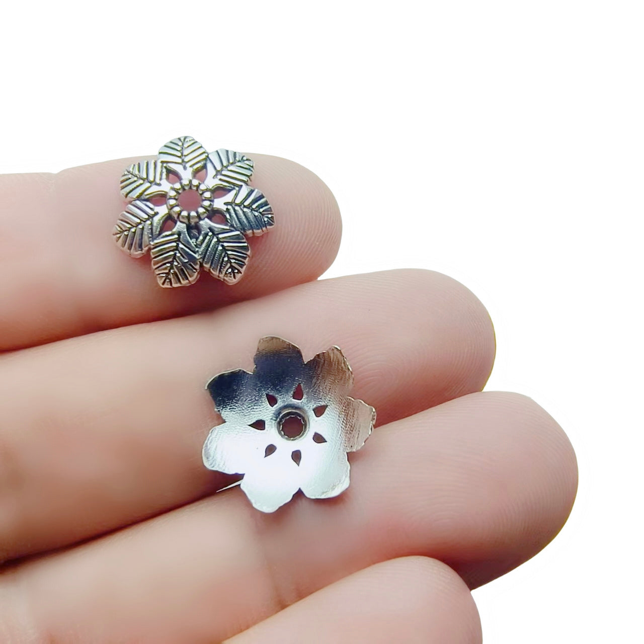 Antique Plated Filigree Flower Bead Caps,100pcs