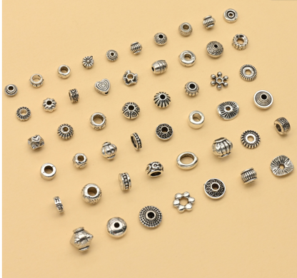 Antique Silver Spacer Beads, 100pcs