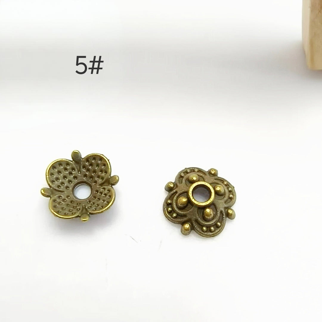 Antique Bronze Plated Filigree Flower Bead Caps, 50pcs
