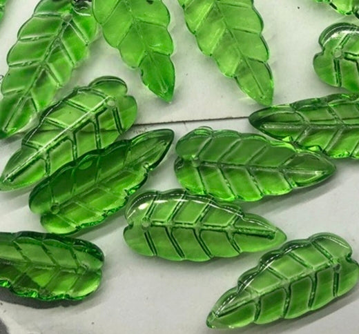 23mm Leaf Beads, Glass Beads, 400pcs