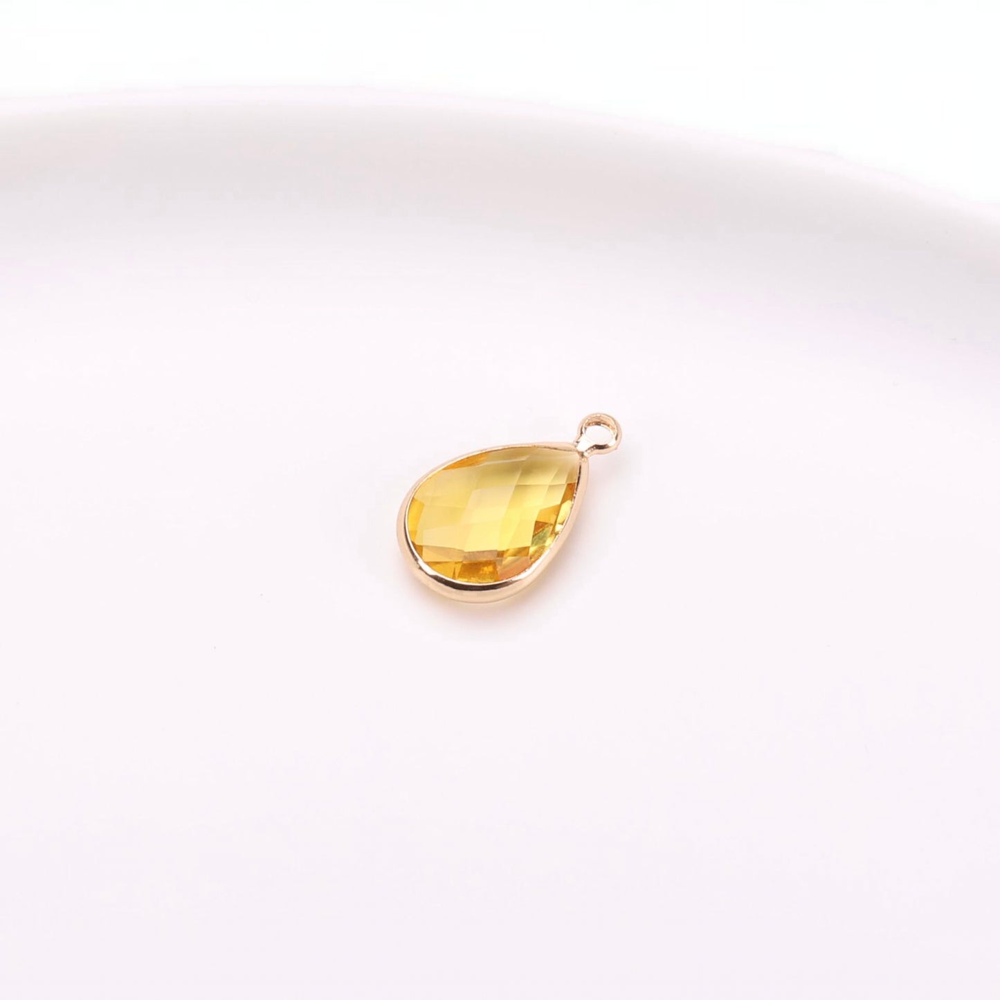 Birthstone charms, Teardoops Rhinestone Charms Pendants, 12-22mm, 100pcs