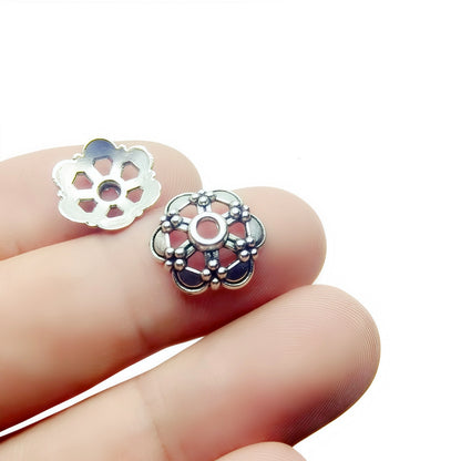 Antique Plated Filigree Flower Bead Caps,100pcs