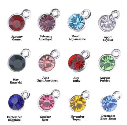 Birthstone charms, Rhinestone Charms Pendants, 10mm, 500pcs