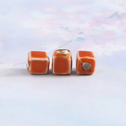 Ceramic Beads, Cube, 8mm,  200pcs