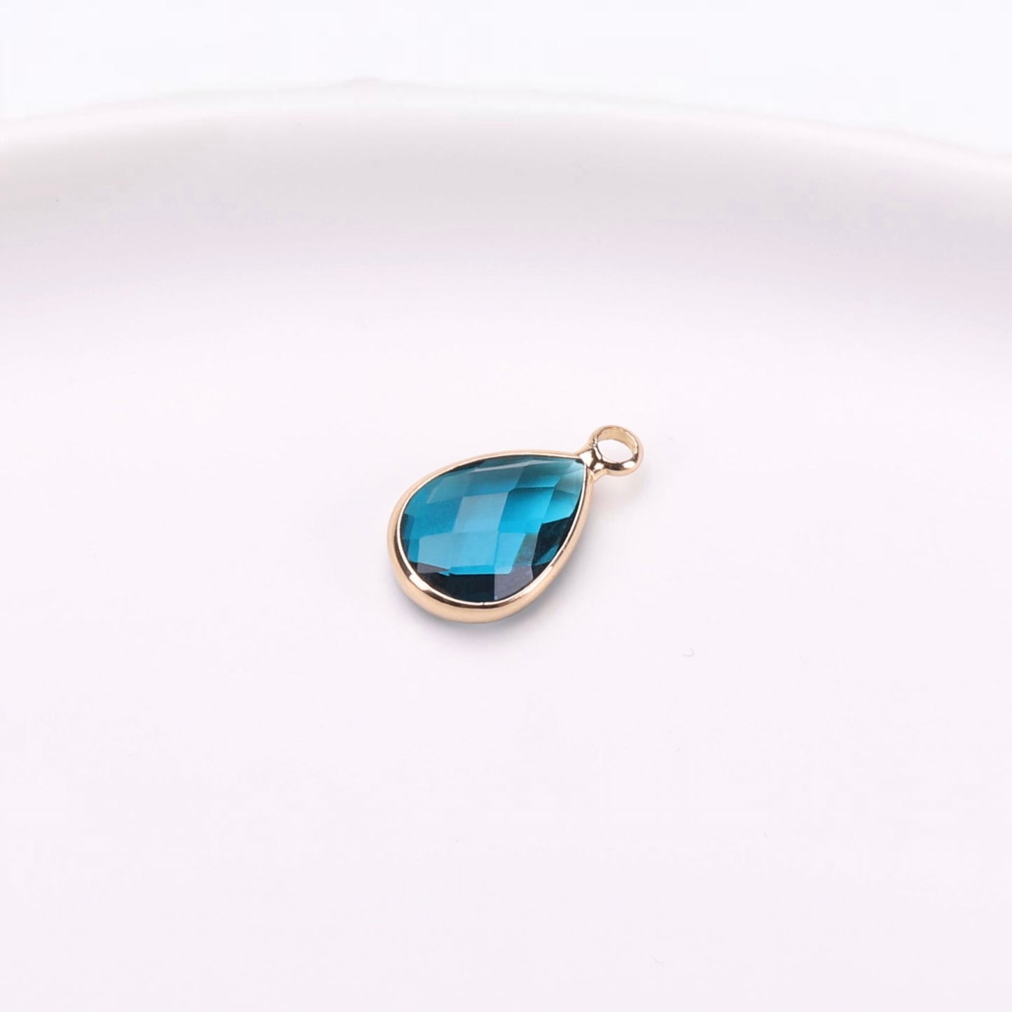 Birthstone charms, Teardoops Rhinestone Charms Pendants, 12-22mm, 100pcs