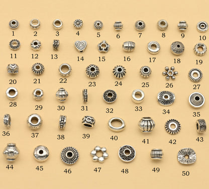 Antique Silver Spacer Beads, 100pcs
