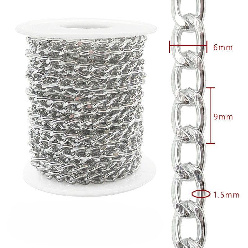 Aluminum Chain, 6-8mm, 2 Rolls