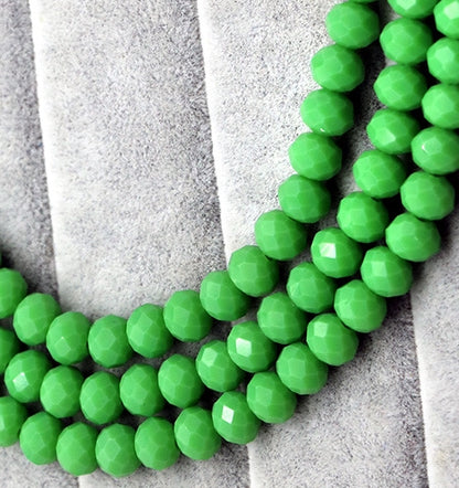 2mm,3mm,4mm,6mm, 8mm, 10mm Opaque Roundelle Glass beads, 50 strands
