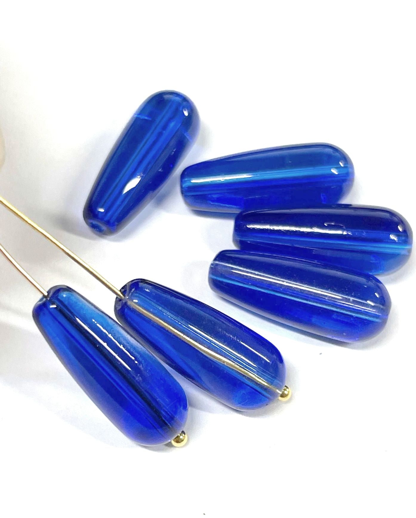 Smooth teardrops glass beads, 20mm, 260pcs