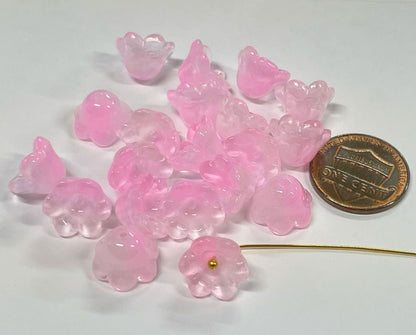 Bell Flower Beads Glass Beads 500pcs