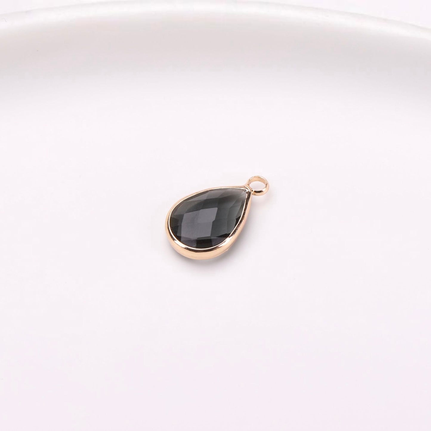 Birthstone charms, Teardoops Rhinestone Charms Pendants, 12-22mm, 100pcs