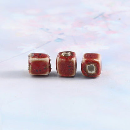 Ceramic Beads, Cube, 8mm,  200pcs