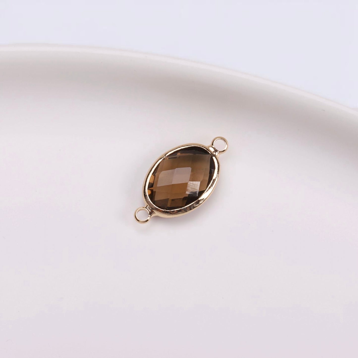 Birthstone charms, Ellipse Rhinestone Charms Pendants, 15-25mm, 100pcs