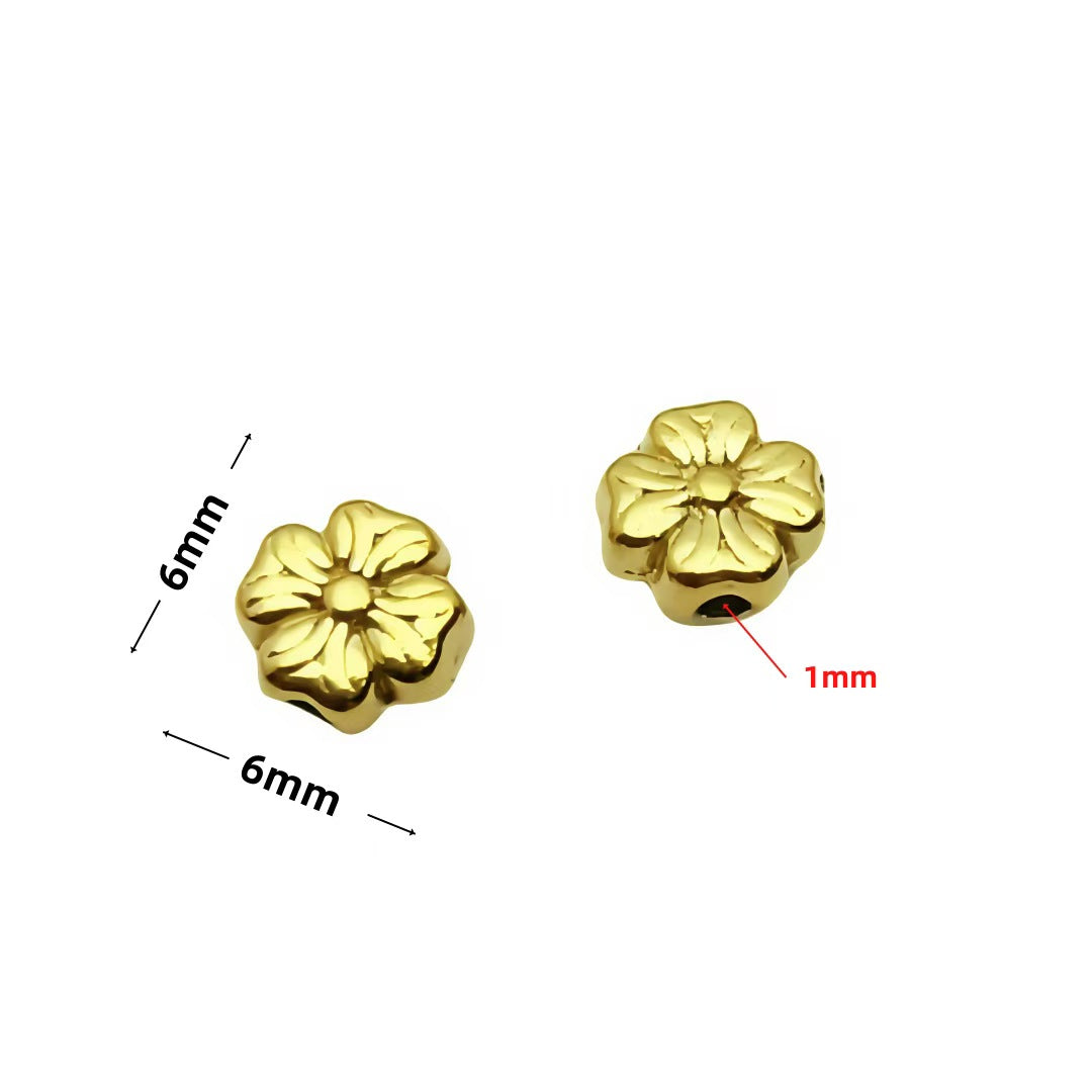 Stainless Steel Spacer Beads, 10pcs