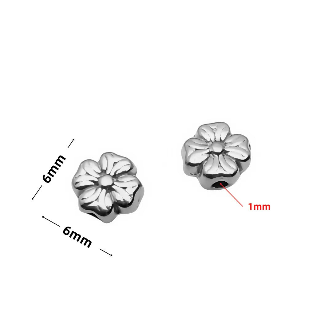 Stainless Steel Spacer Beads, 10pcs