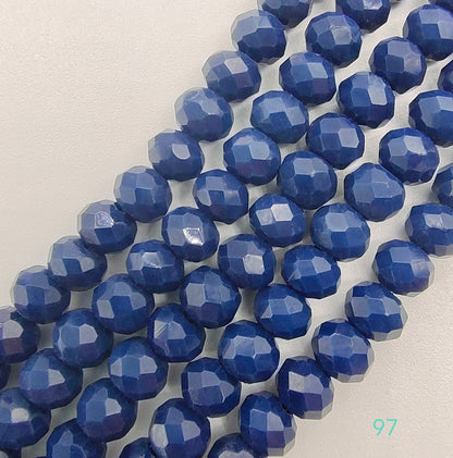 2mm,3mm,4mm,6mm, 8mm, 10mm Opaque Roundelle Glass beads, 50 strands
