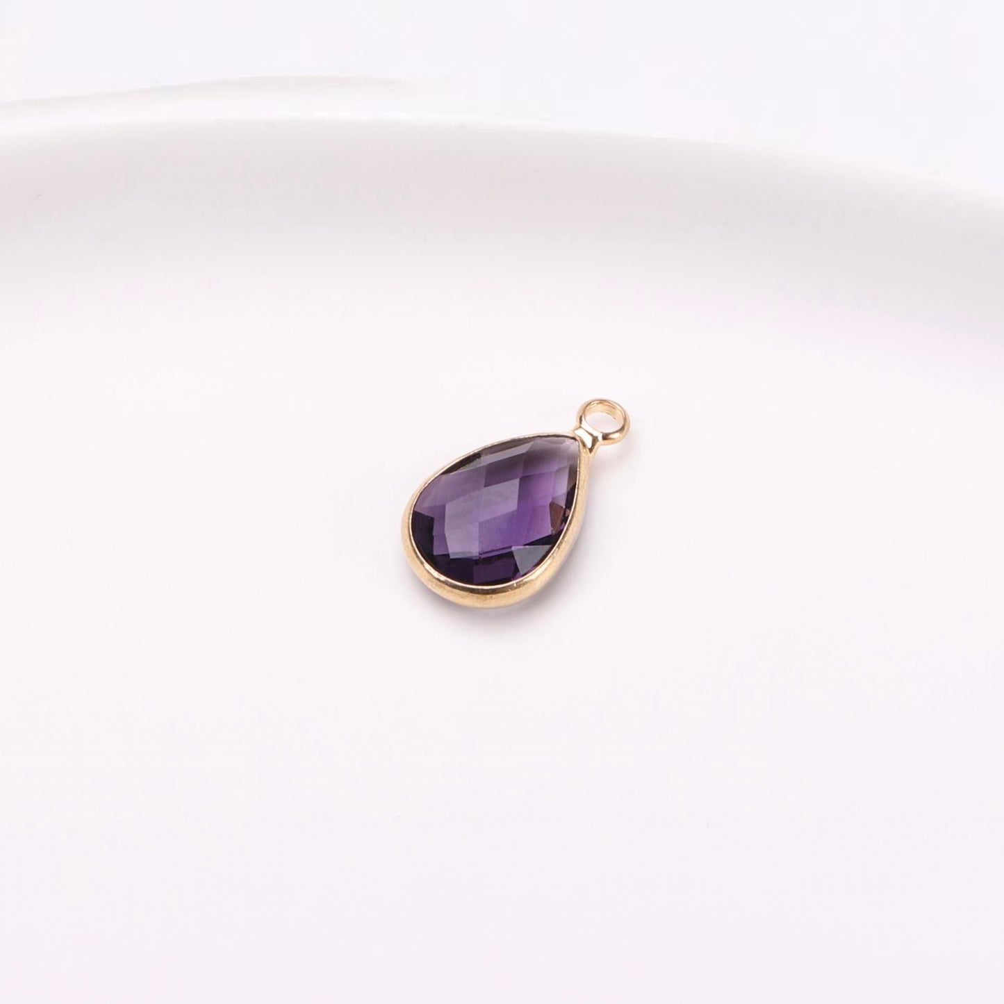 Birthstone charms, Teardoops Rhinestone Charms Pendants, 12-22mm, 100pcs