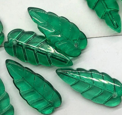 23mm Leaf Beads, Glass Beads, 400pcs