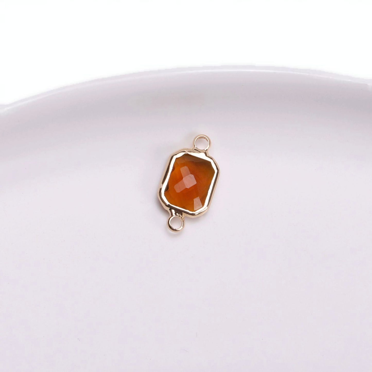 Birthstone charms, Rectangle Rhinestone Charms Pendants, 22-25mm, 100pcs